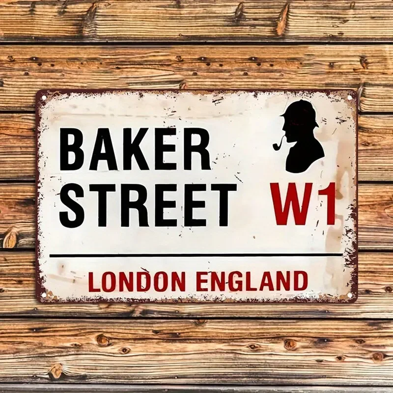 Home Office London - Metalowy szyld blaszany Baker Street W1