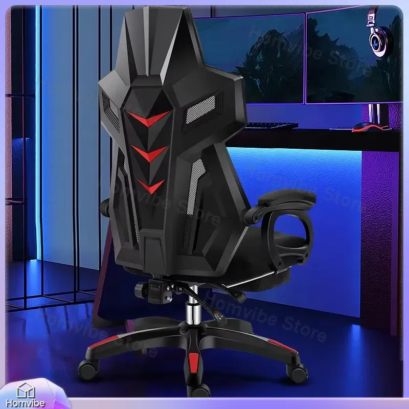 Home Office Desks - Ergonomiczne krzesło gamingowe z podparciem lędźwiowym,