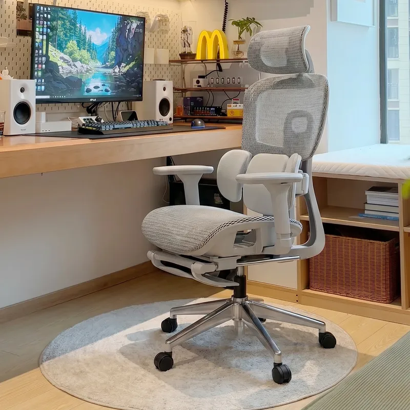 Home Office Desks - Ergonomiczne krzesło biurowe z podparciem lędźwiowym,