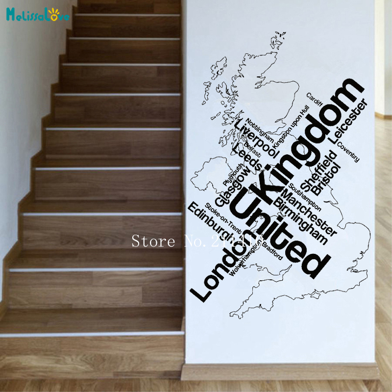 Home Office London - Naklejka ścienna mapa londyn Unied brytania
