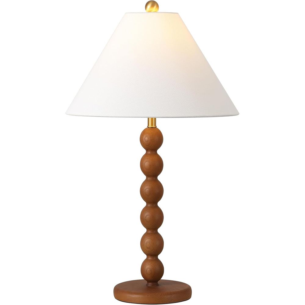 Home Office Desks - Naturalna brązowa lampa stołowa z żywicy