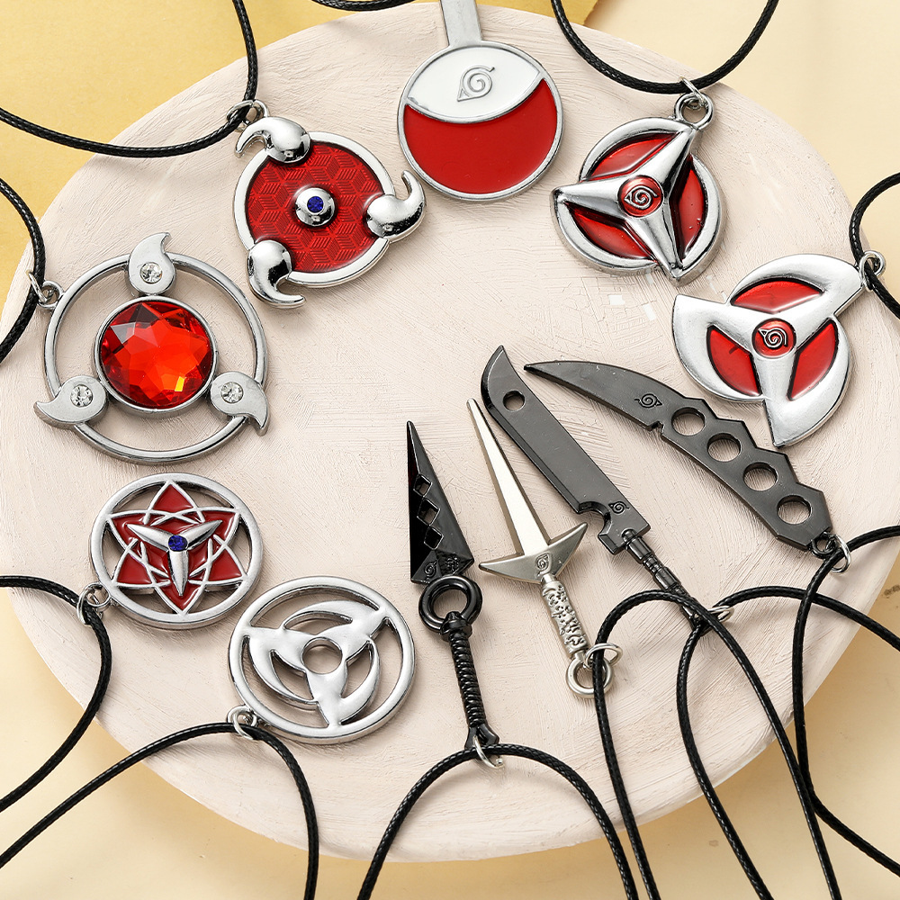 Home Office Ideas - Naszyjnik z wisiorkiem Naruto Uzumaki, metalowa