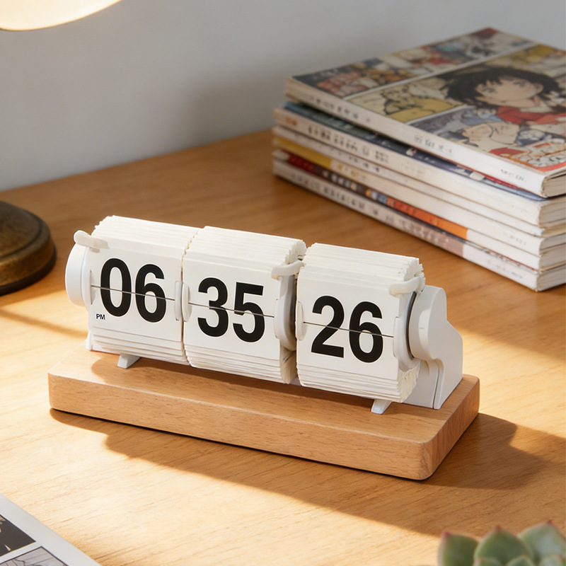 Zegar biurkowy vintage z drewn – Home Office Minimalist recenzja i cena