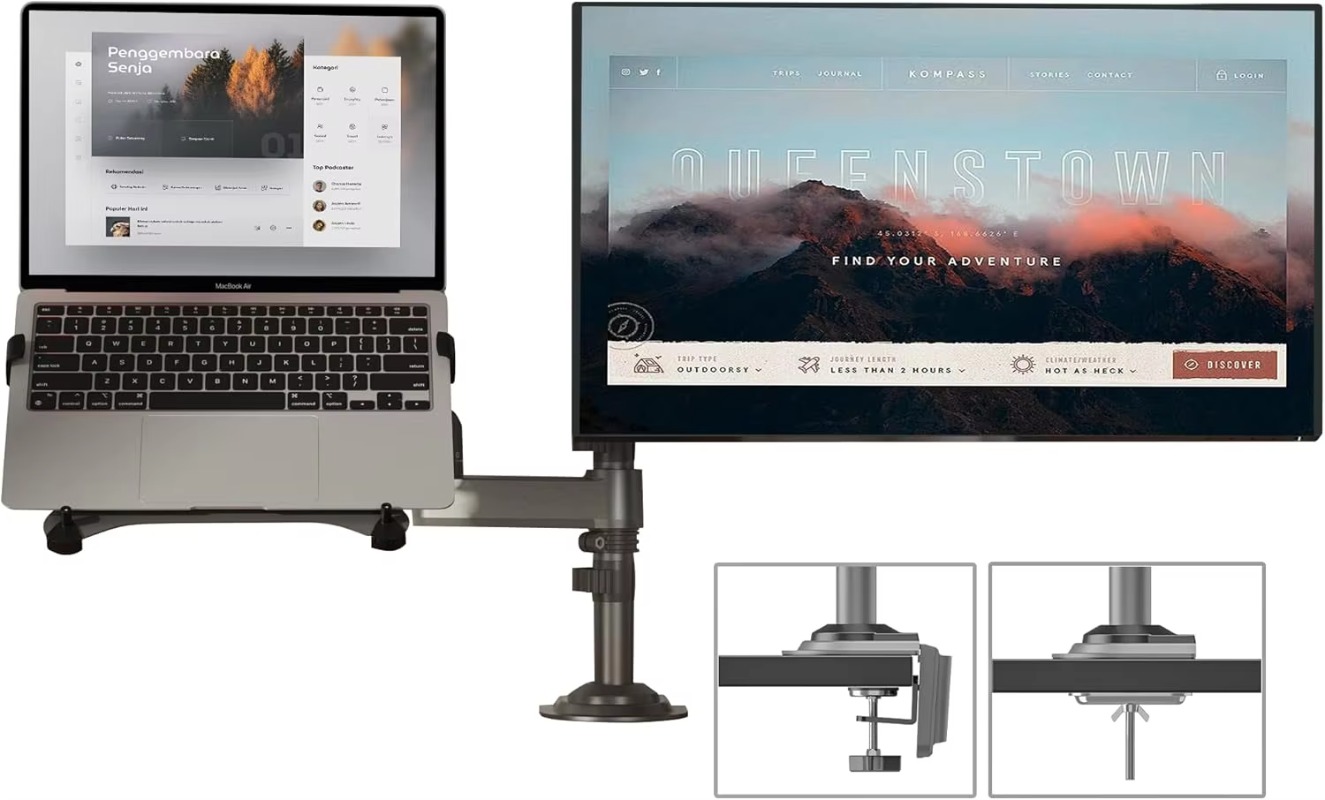 Podwójny uchwyt na laptopa 2 w – Monitor Arm Dual recenzja i cena