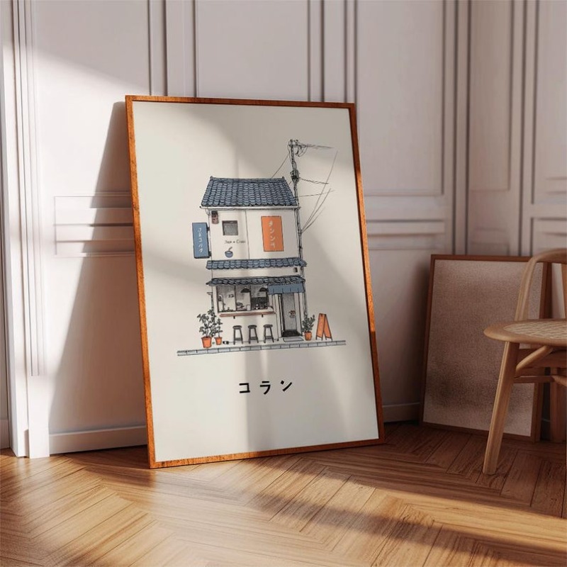 1 szt. Japoński Plakat na Płót – Home Office Minimalist recenzja i cena
