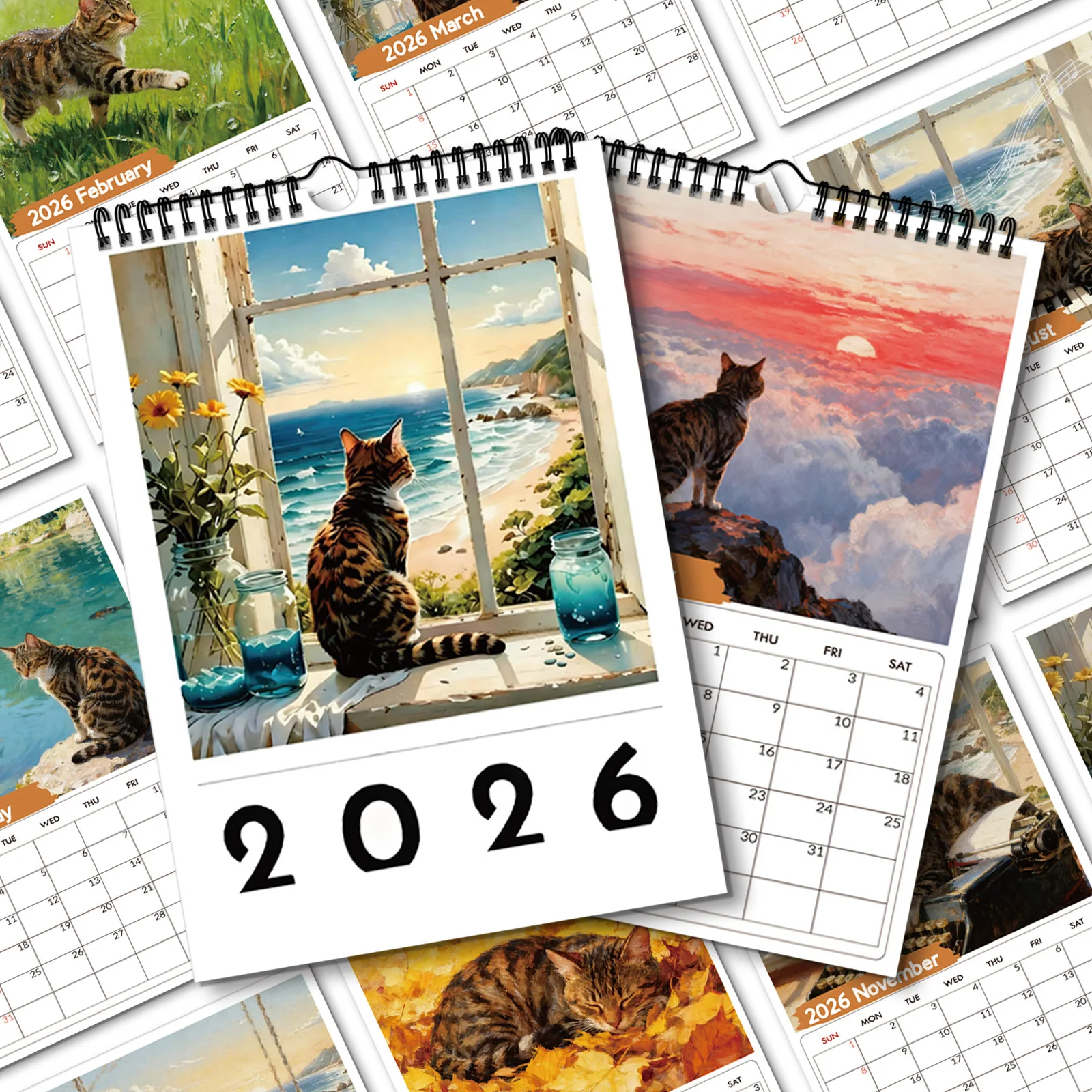 Kalendarz ścienny 2026, motyw  – Home Office With View recenzja i cena