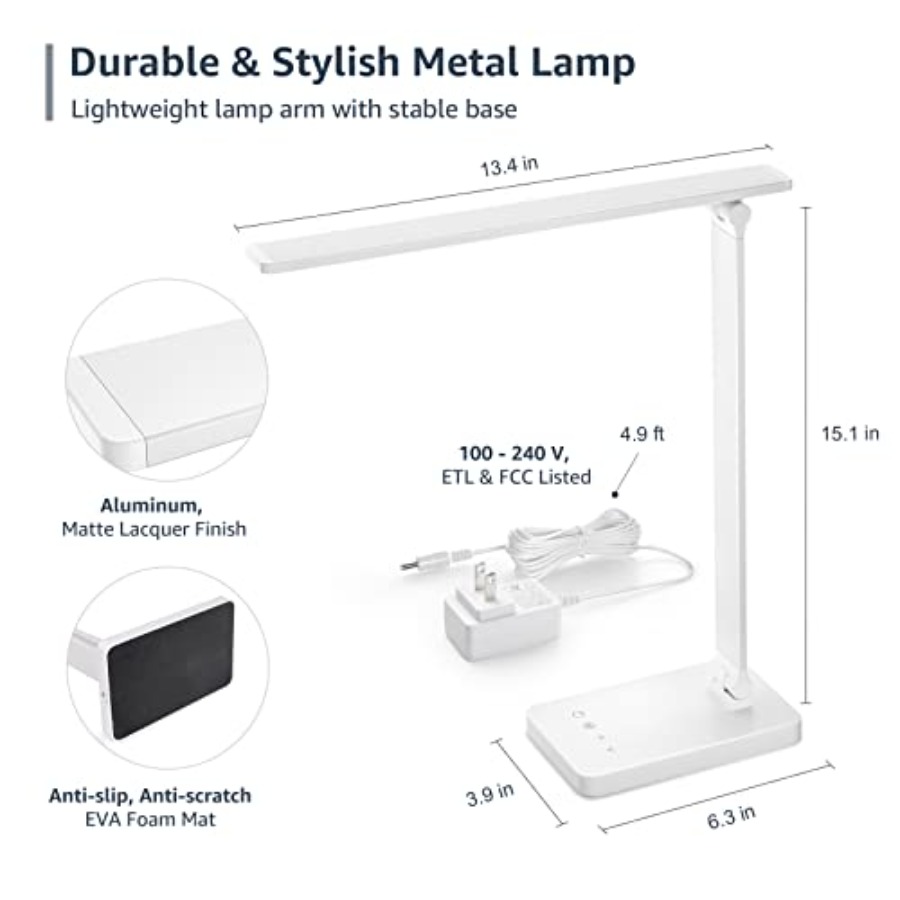 Lampa biurkowa LED, metalowa l – Home Office Desks recenzja i cena