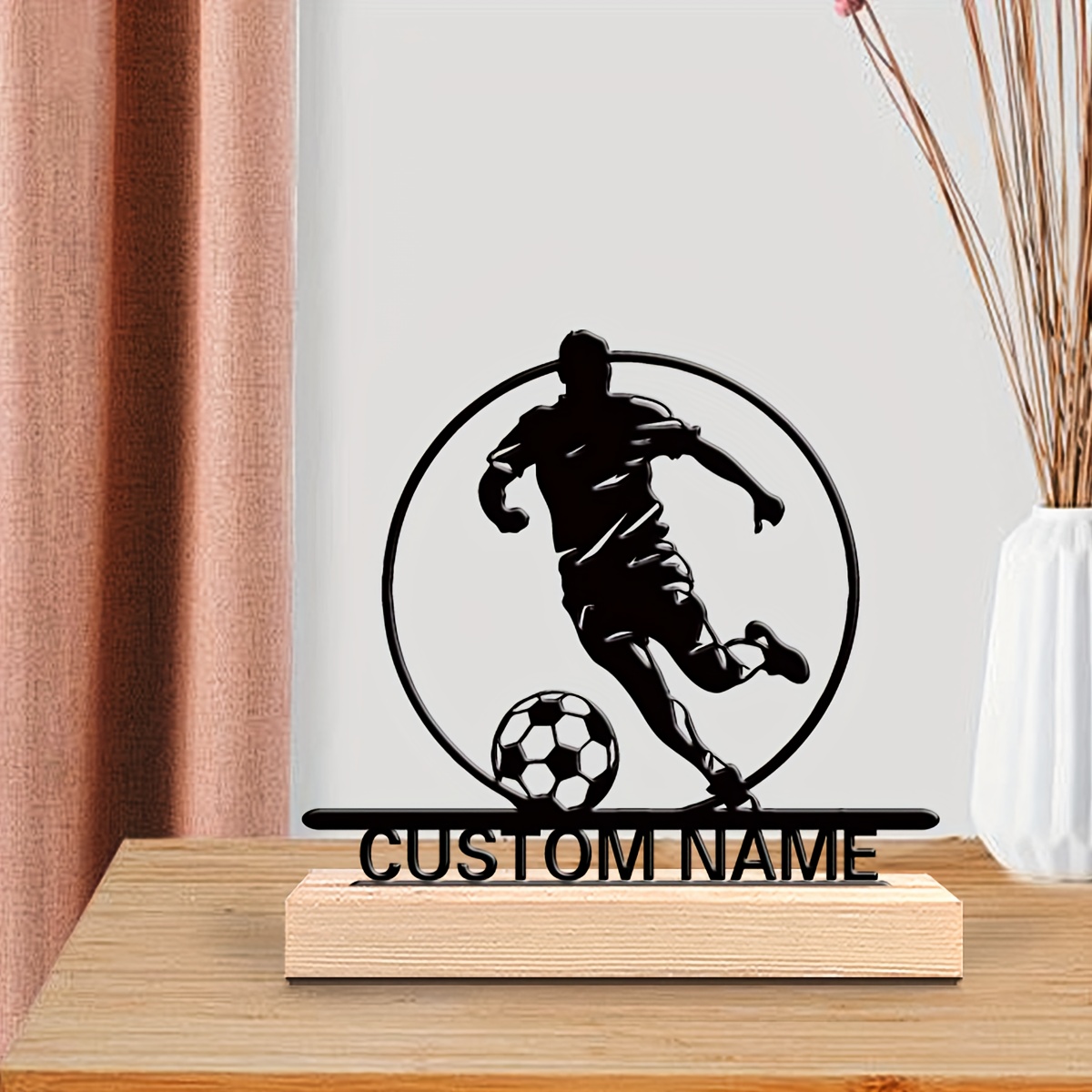 Metalowa statuetka piłkarza z  – Home Office Ideas recenzja i cena
