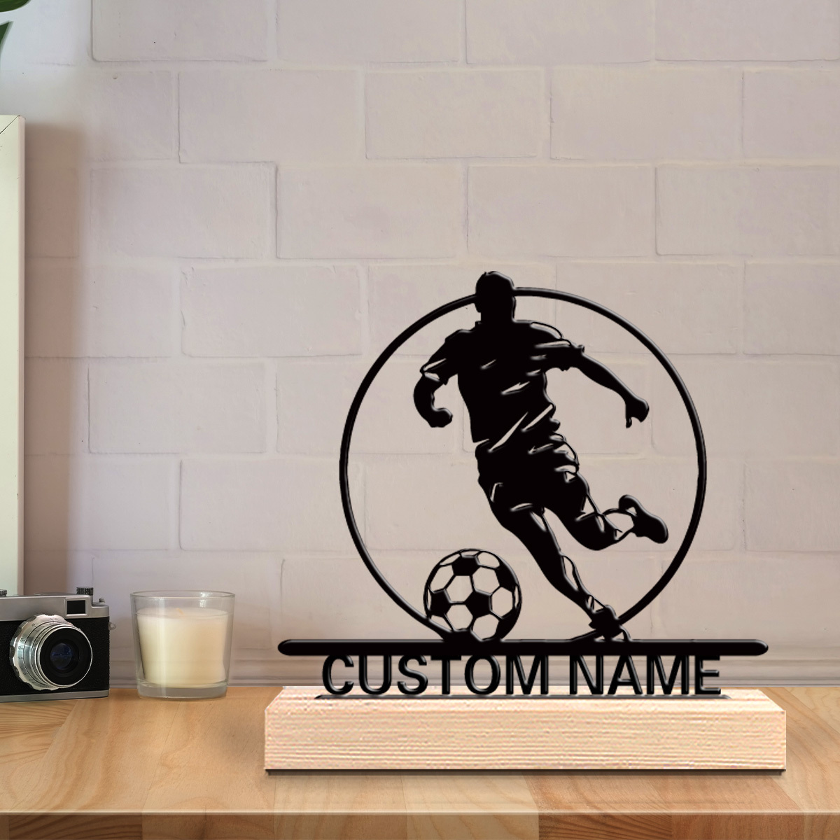 Metalowa statuetka piłkarza z  – Home Office Ideas recenzja i cena