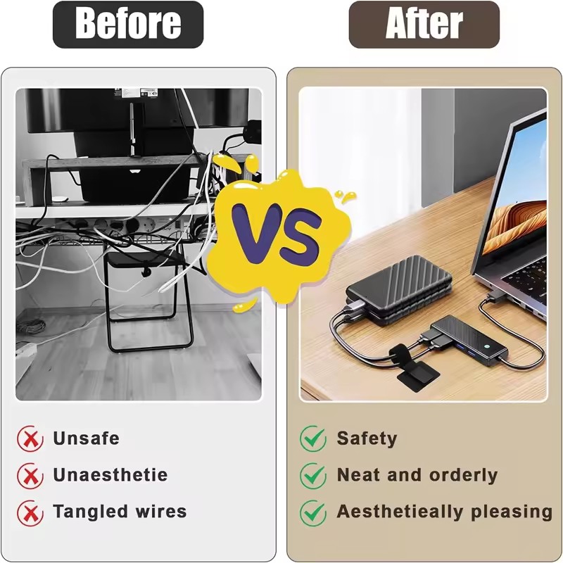 Samoprzylepne uchwyty na kable – Home Office Desks recenzja i cena