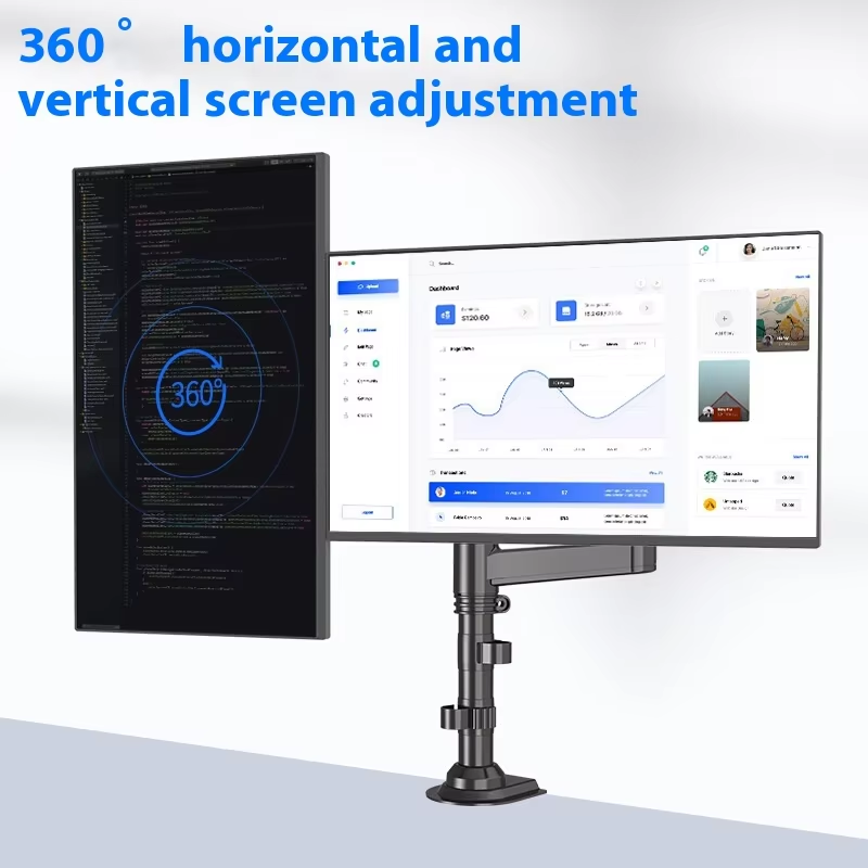 Aluminiowy, czarny uchwyt na m – Monitor Arm Dual recenzja i cena