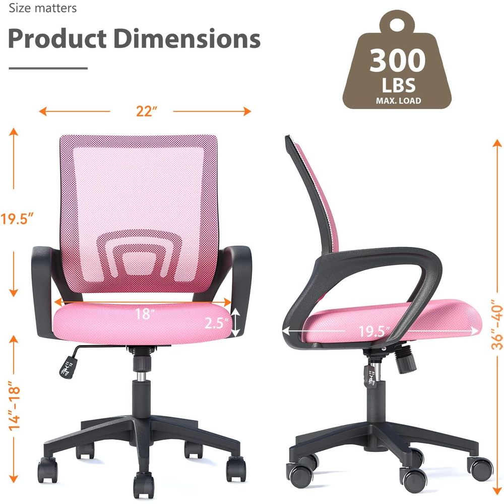 Różowe Ergonomiczne Krzesła Bi – Home Office Chair recenzja i cena